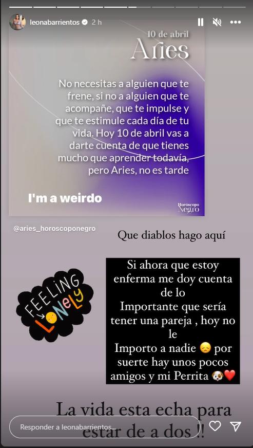 El enigmático mensaje de Adriana Barrientos.