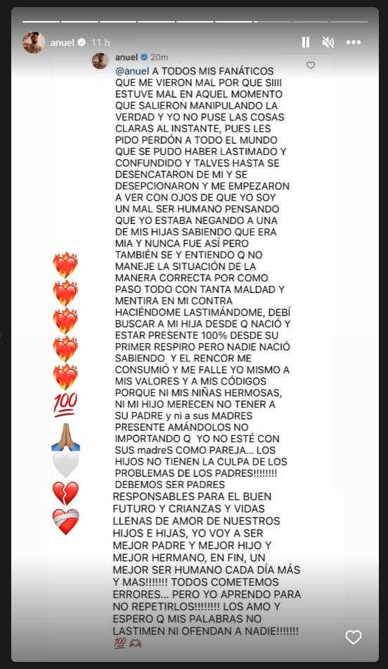 Anuel AA reconoce que tiene otra hija.