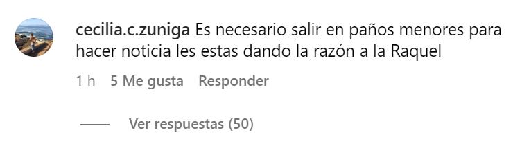 Comentario en foto de Yamila Reyna generó debate.