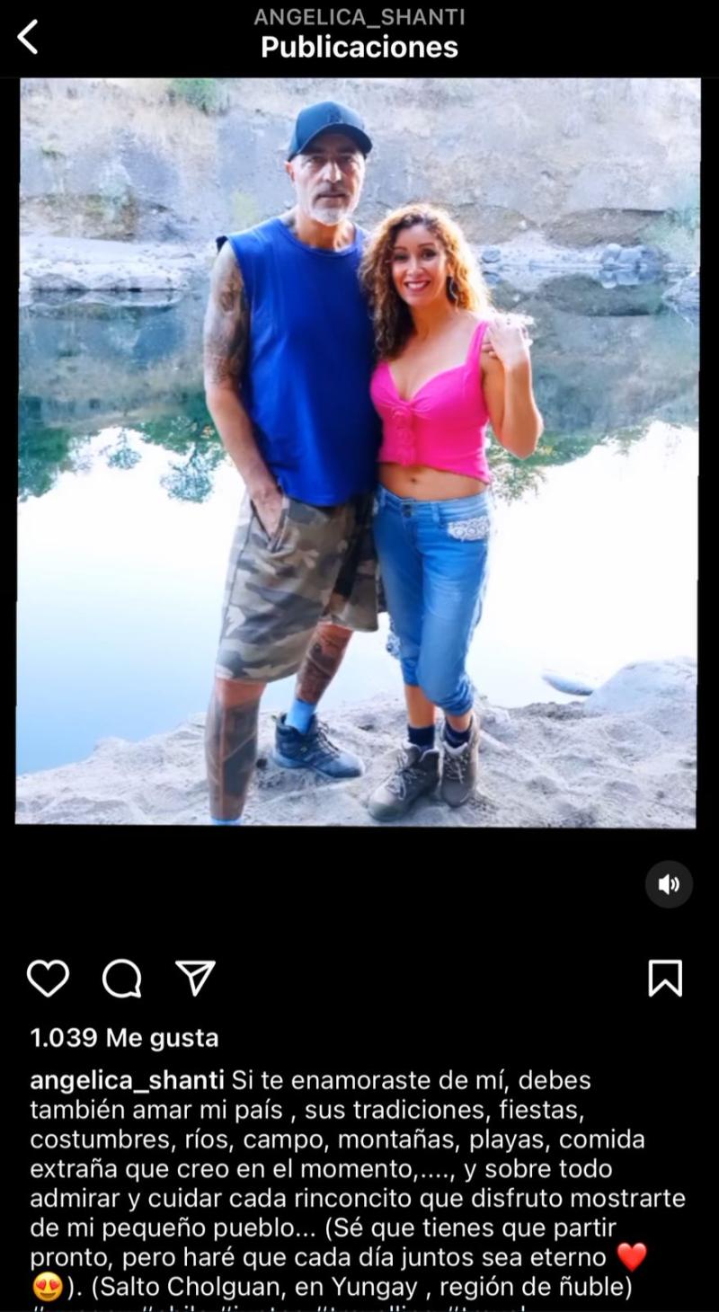 Angélica Sepúlveda publicó particular mensaje para su pareja.