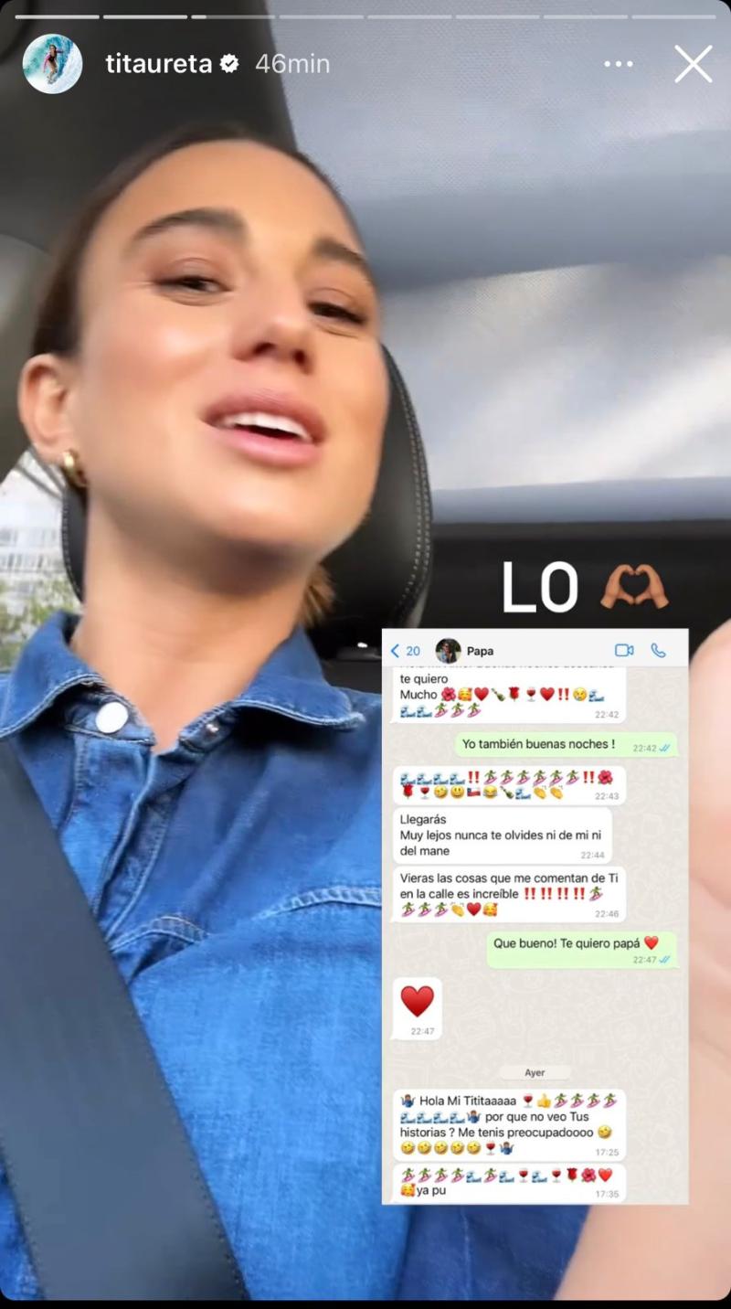 Tita Ureta puso en evidencia preocupación de su padre