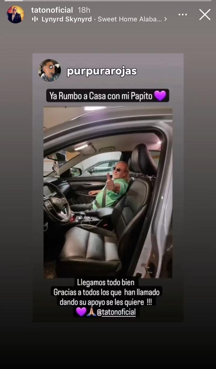 Tatón Púrpura fue dado de alta
