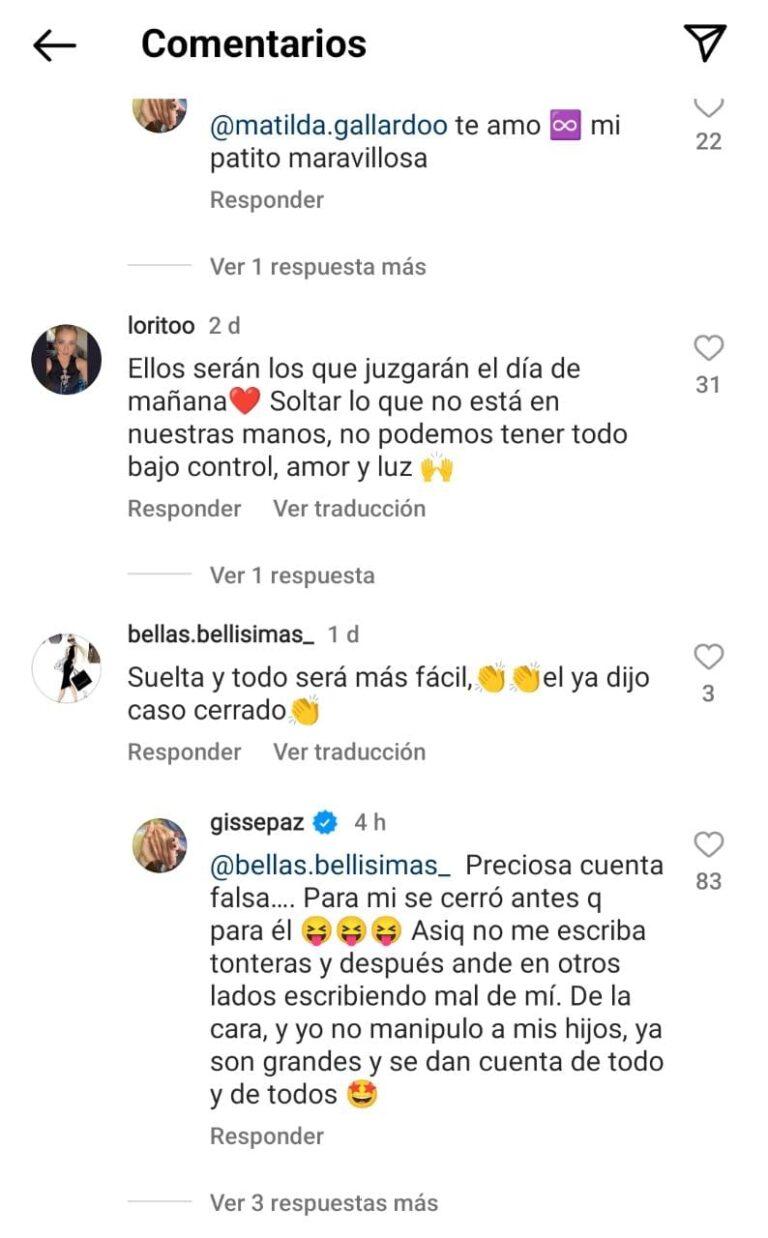 Comentarios en post de Gissella Gallardo