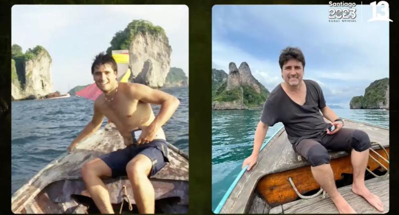 Jorge Zabaleta recreó foto de hace 21 años de su último viaje a Tailandia