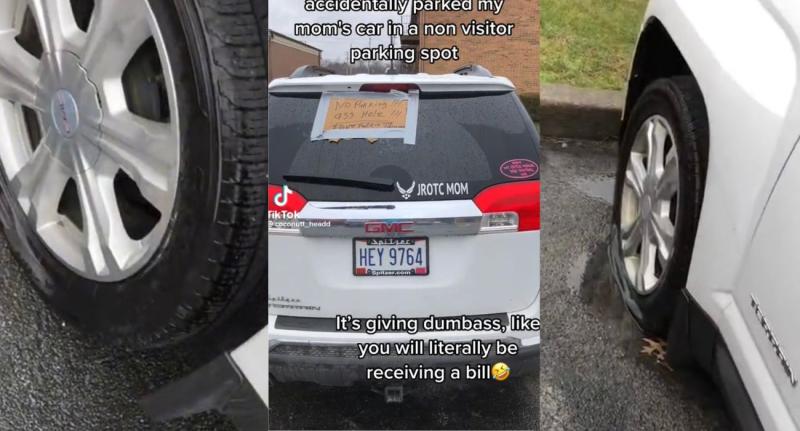 Mujer dejó su auto en estacionamiento privado y los vecinos se vengaron