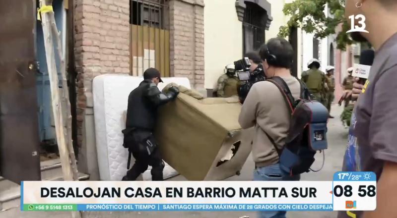 Desalojan casa utilizada por narcos en Santiago Centro