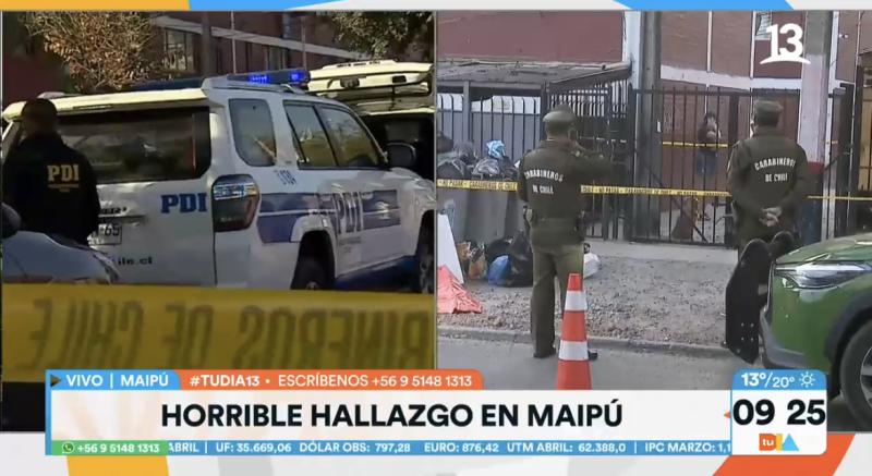 Encuentran cabeza humana en comuna de Maipú