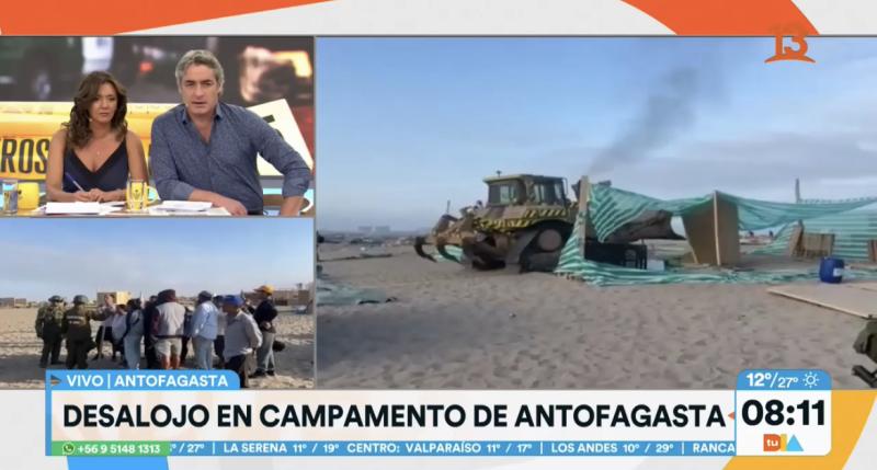 Desalojan campamento en Antofagasta