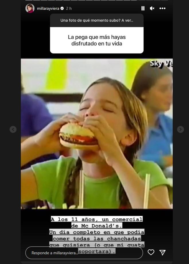 Millaray Viera cuando niña en comercial de McDonald's