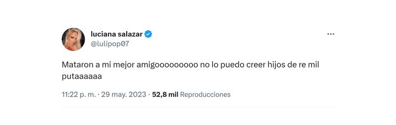 Mensaje de Luciana Salazar.