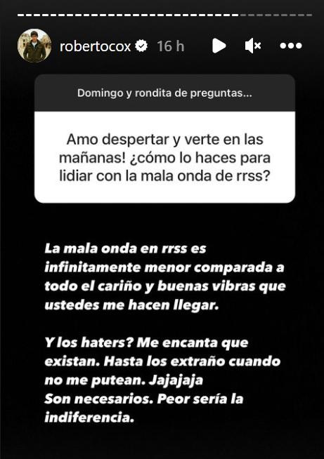 Historia Roberto Cox