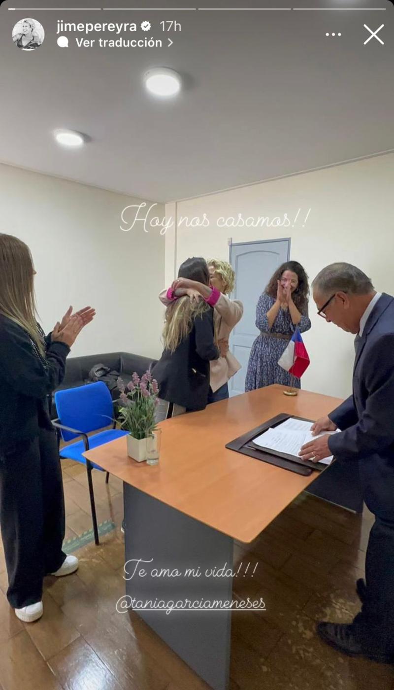 María Jimena Pereyra se casó con Tania García