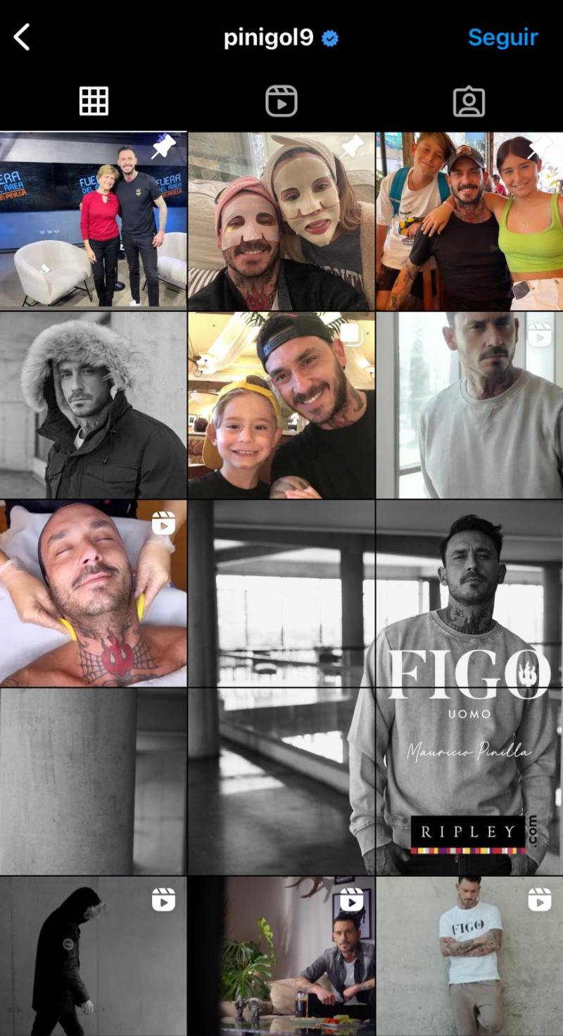 Perfil de Instagram de Mauricio Pinilla