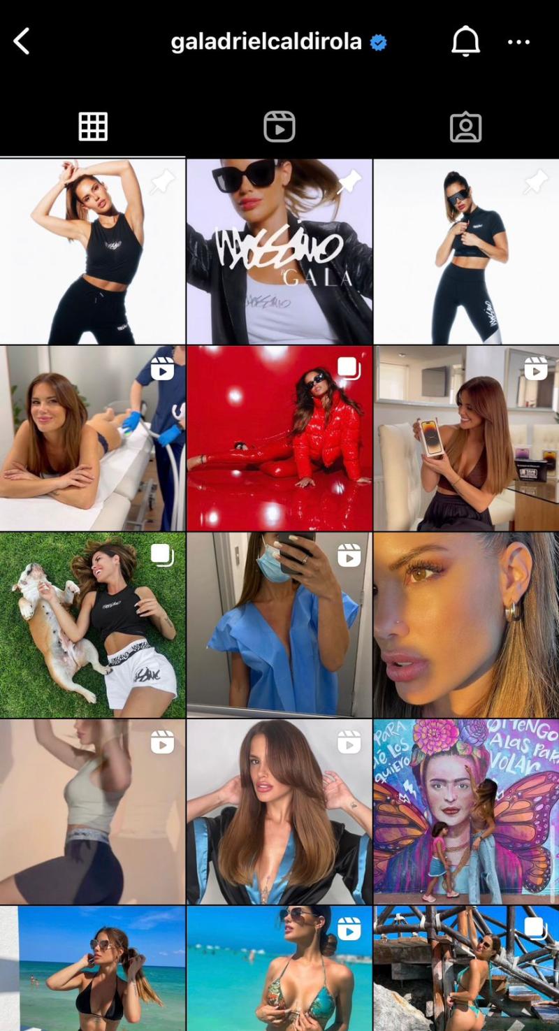 Perfil de Instagram de Gala Caldirola