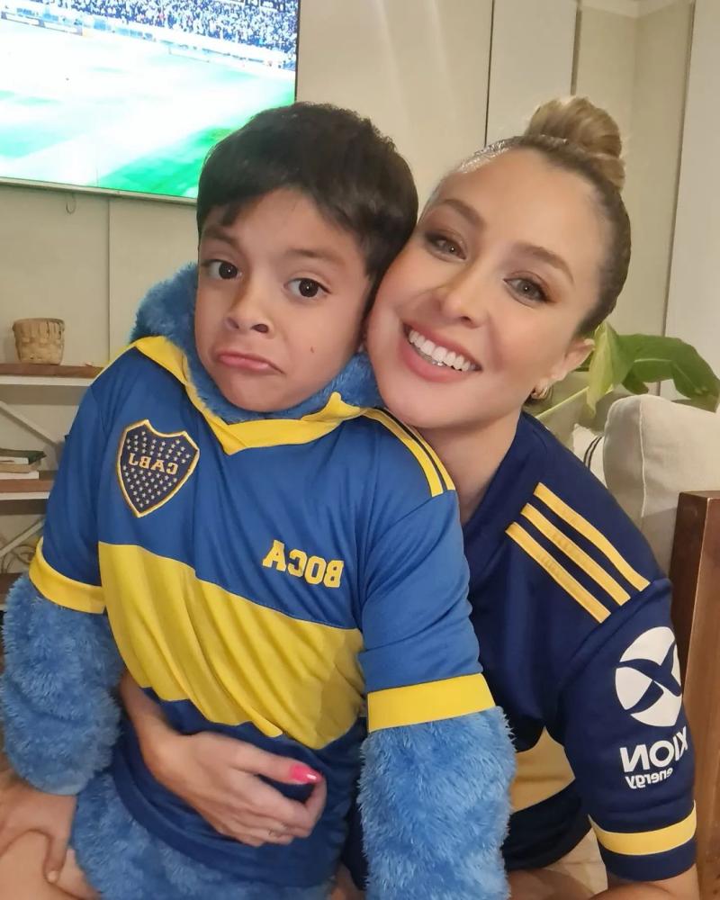 Sabrina Sosa y su hijo