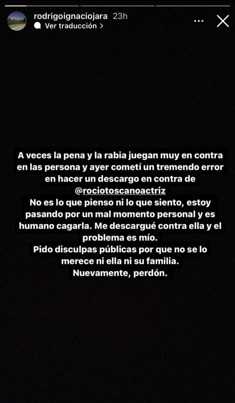 Expareja de Rocío Toscano se arrepiente de sus dichos