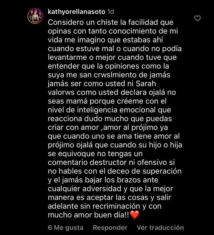 Respuesta de Kathy Orellana a duro cuestionamiento