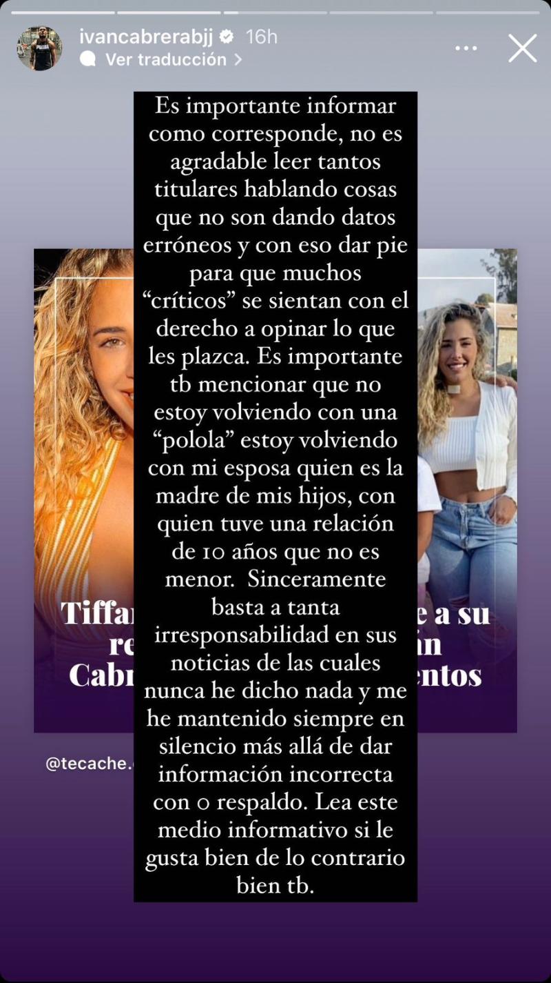 Iván Cabrera aclaró rumores