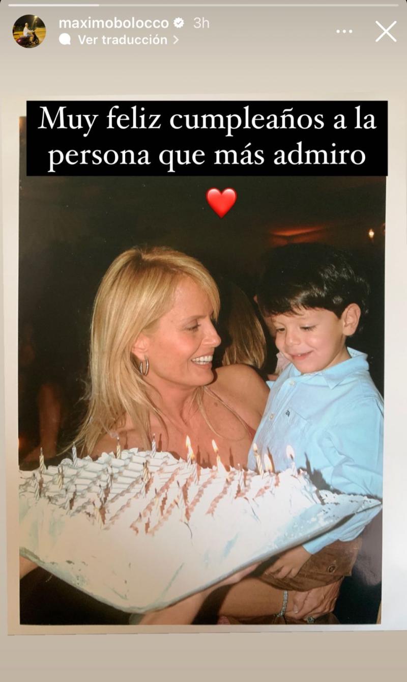 Máximo Menem Bolocco celebró el cumpleaños de su madre