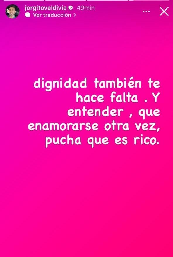 La indirecta de Jorge Valdivia.