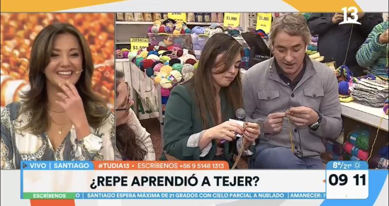 José Luis Repenning aprendió a tejer en vivo