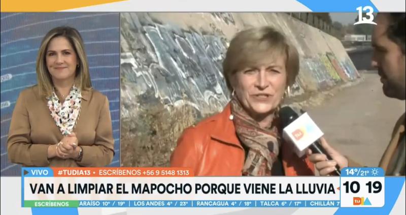 Comienzan trabajos de limpieza en río Mapocho tras anuncio de lluvia