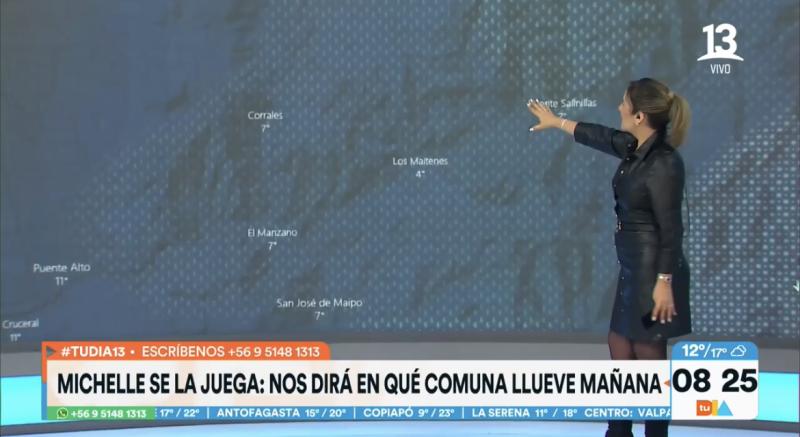 Michelle Adam explicó en qué comunas de Santiago lloverá este miércoles