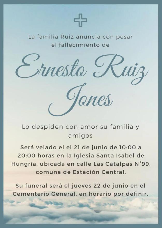 Velatorio y funeral de Ernesto Ruiz