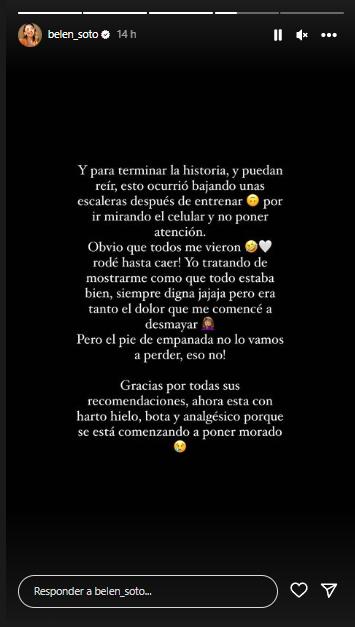 Accidente de Belén Soto