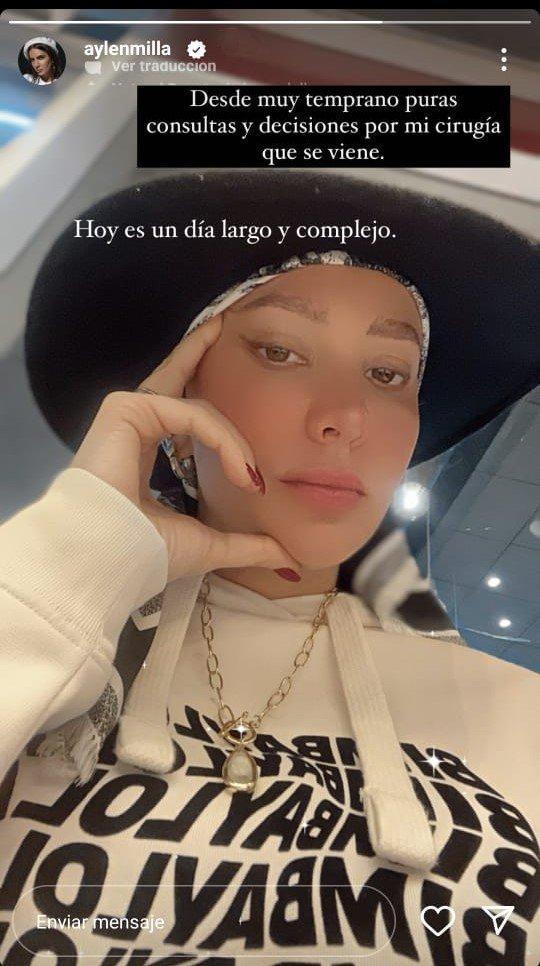 Aylén Milla anuncia que se someterá a cirugía tras finalizar tratamiento contra el cáncer.