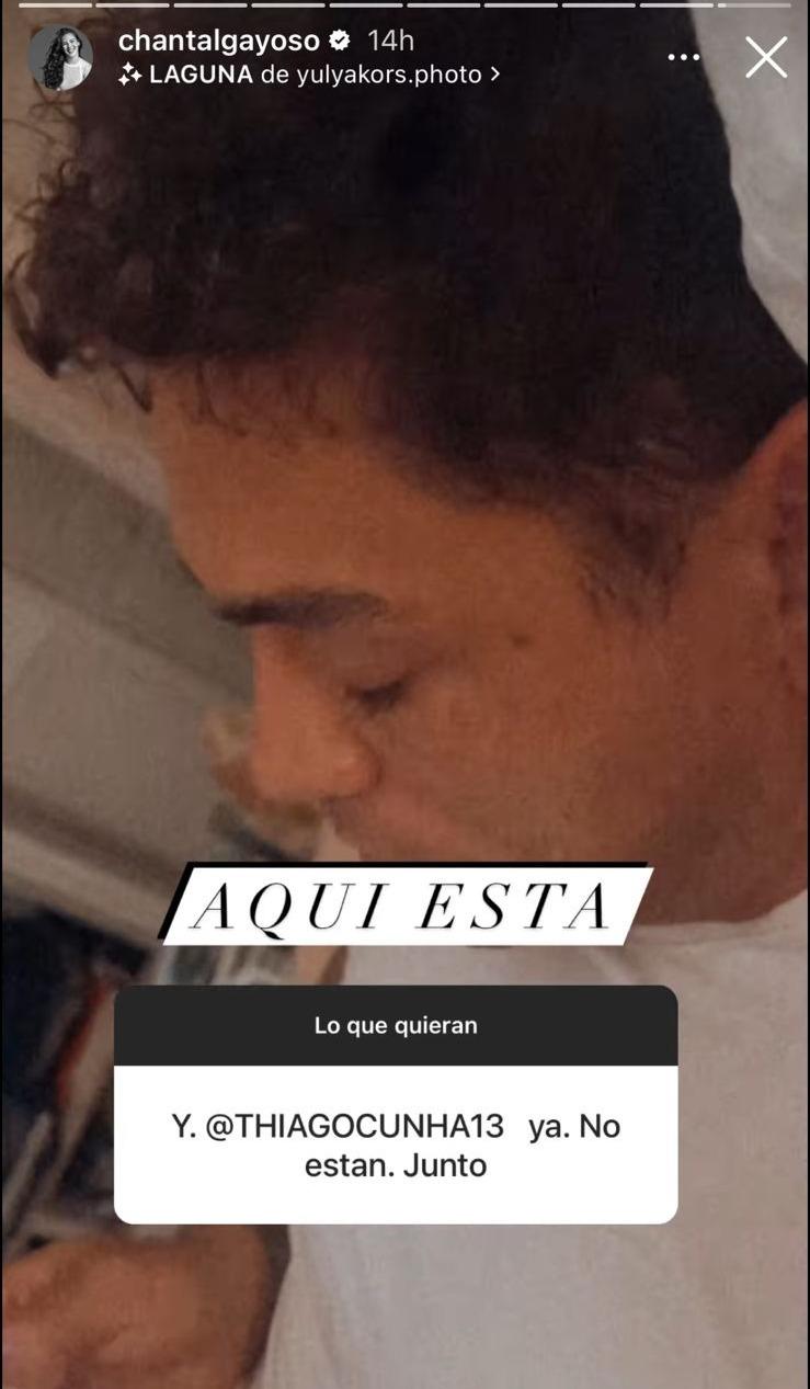 Chantal Gayoso aclaró todo sobre su relación con Thiago.