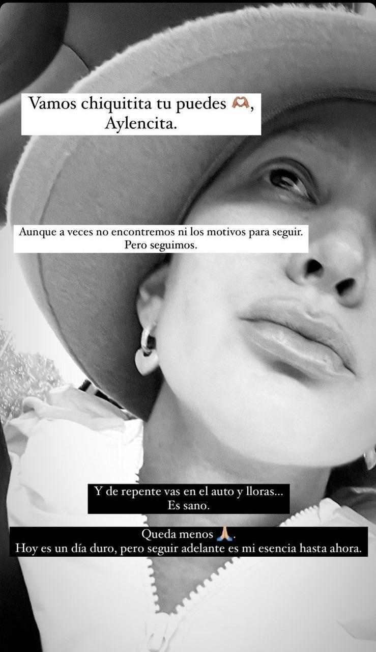 Aylén Milla compartió sentido mensaje.