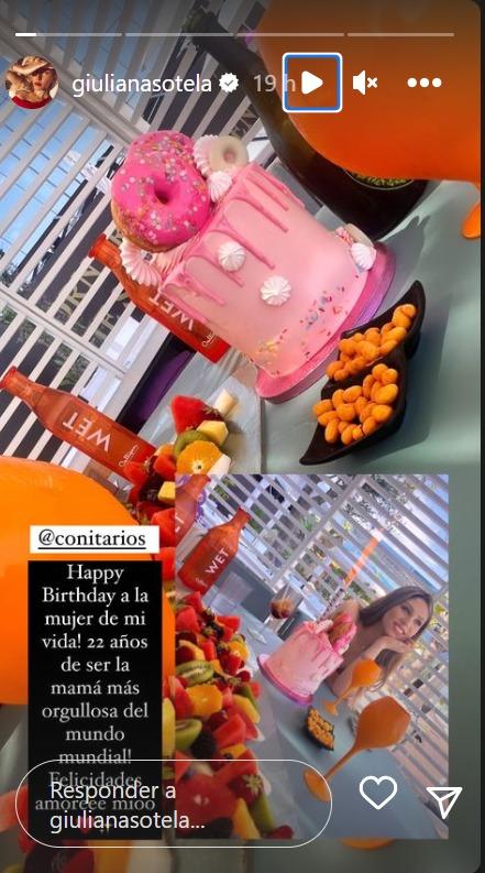 Saludo de Giuliana Sotela para Coni Ríos