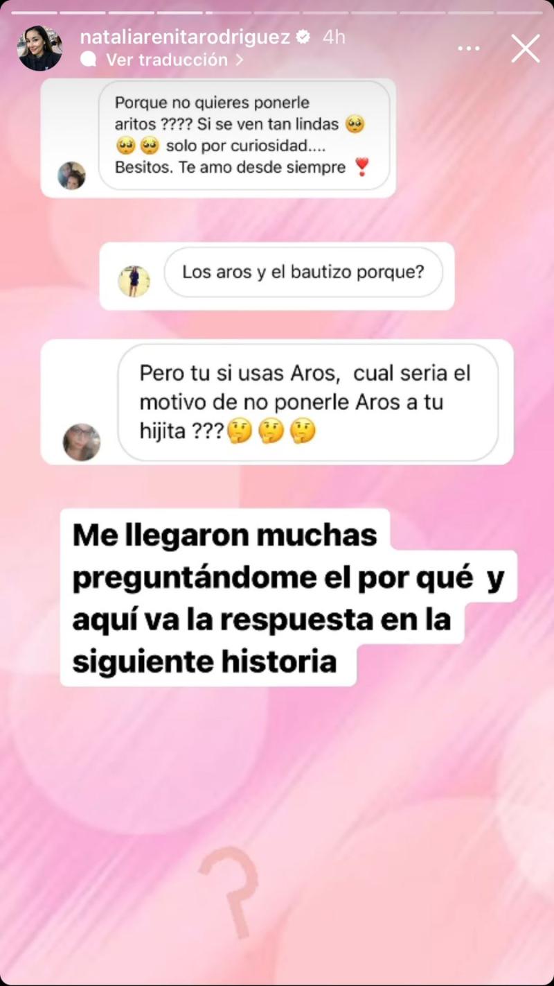 Natalia Rodríguez sobre cuestionamientos que le llegaron.