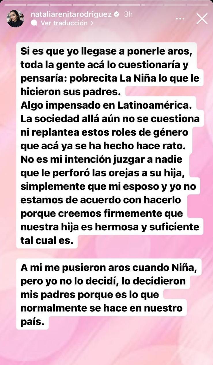 Natalia Rodríguez hace frente a cuestionamientos.