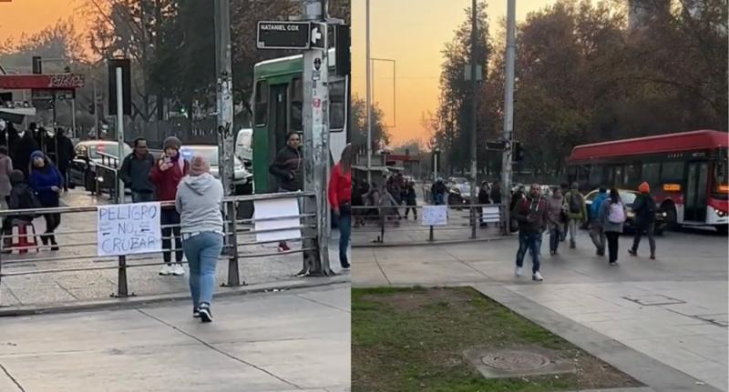 Peatones siguen cruzando por paso no habilitado donde mujer murió atropellada