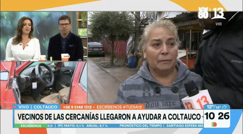 Damnificada por sistema frontal pide medicamentos para marido diabético