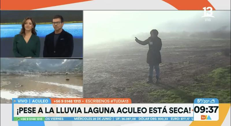 Así se ve la Laguna de Aculeo tras el sistema frontal