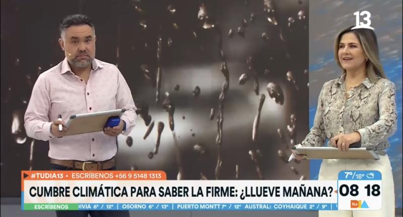 Michelle Adam y Gianfranco Marcone confirman lluvia para Santiago