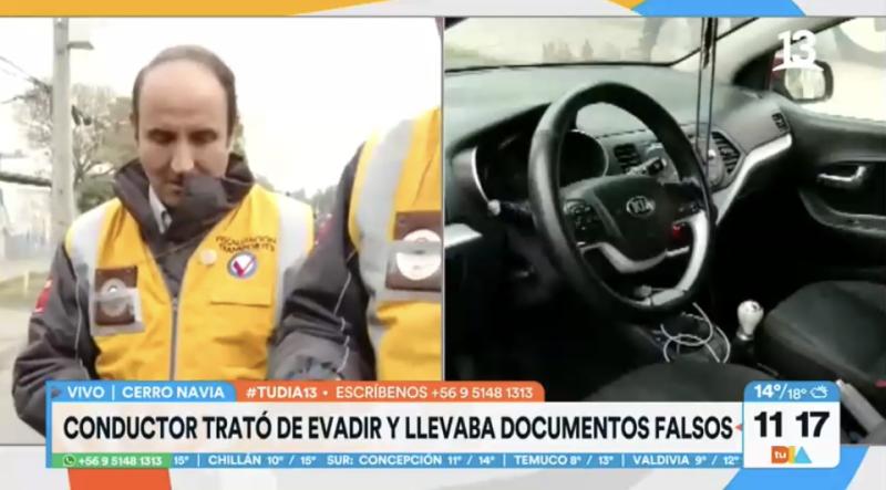 Conductor es detenido por portar documentos falsificados en Cerro Navia