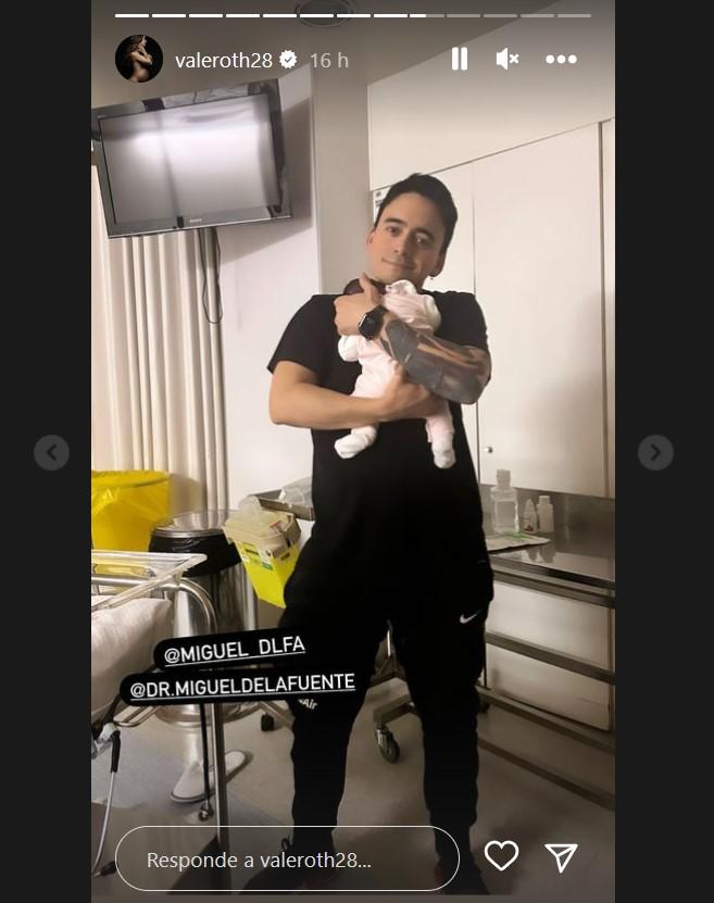 Miguel de la Fuente, pareja de Vale Roth, y su hija Antonia