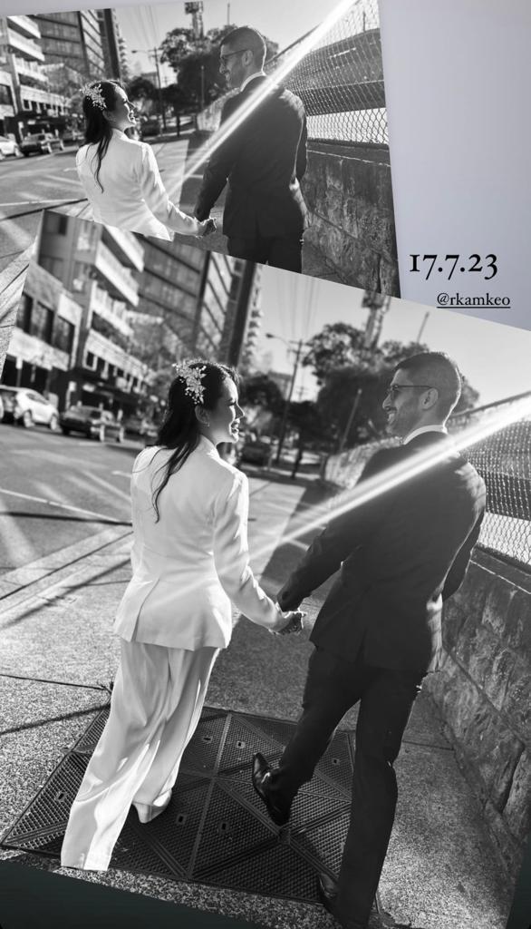 Angie Alvarado compartió foto inédita para celebrar su primer mes casada