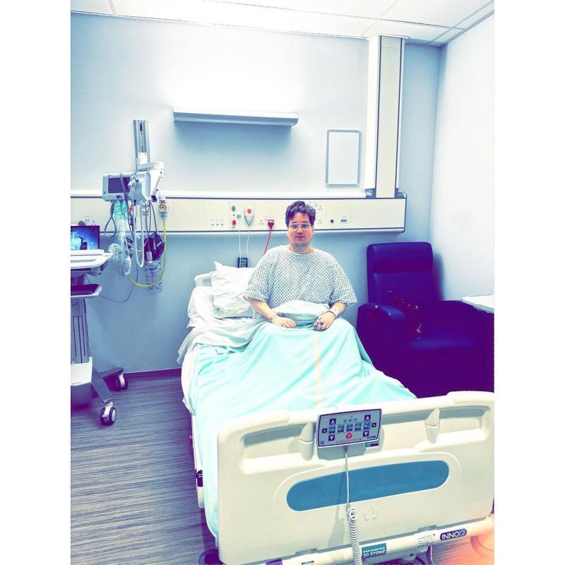 Nico Yunge en el hospital