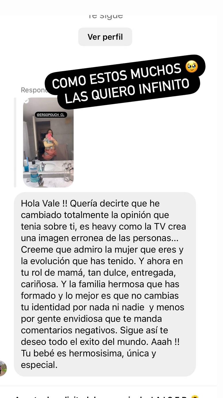 El mensaje que emocionó a Vale Roth