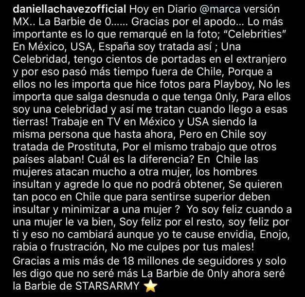 El desahogo sin filtro de Daniella Chávez