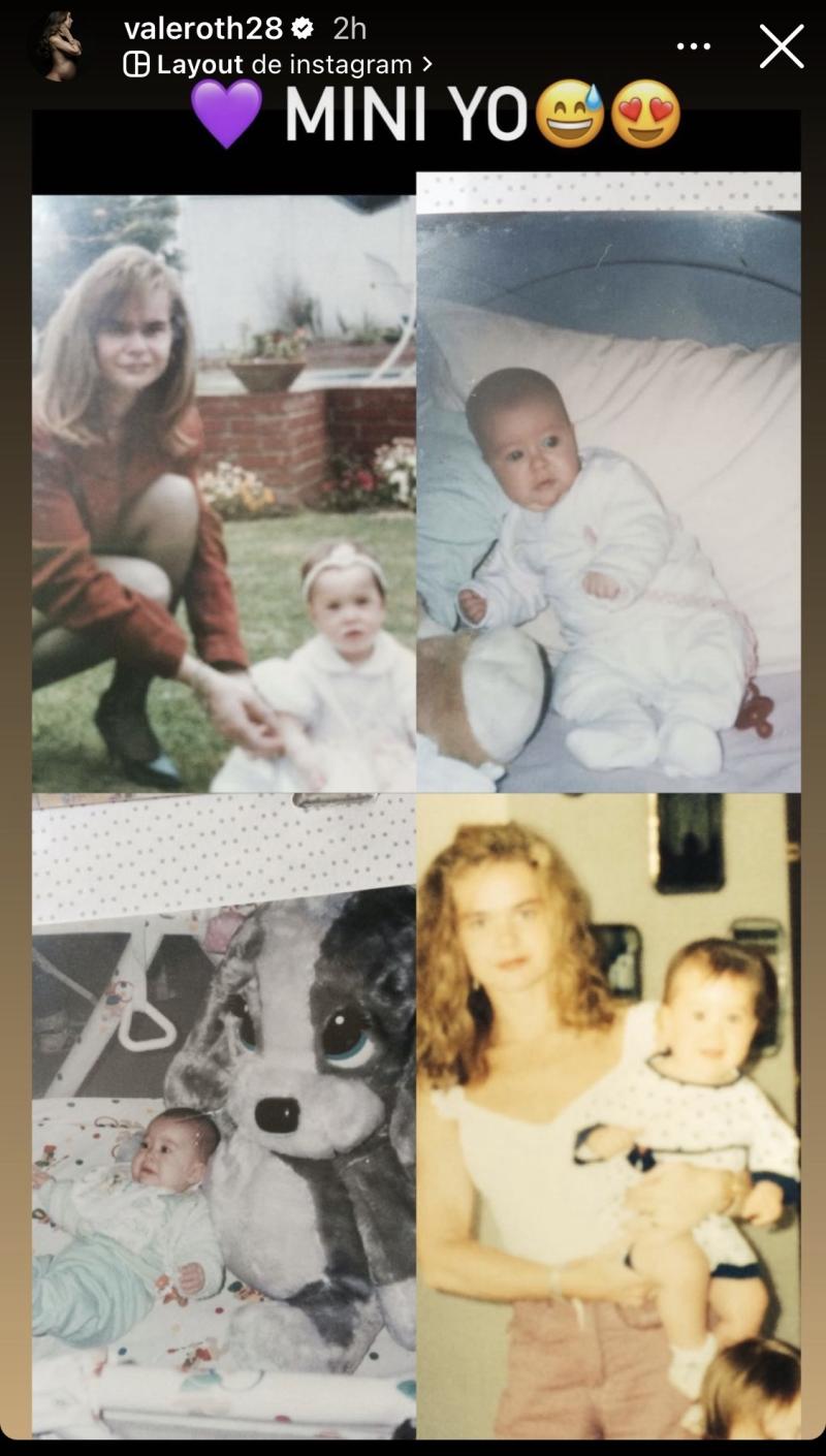 Vale Roth comparte collage de fotos de infancia