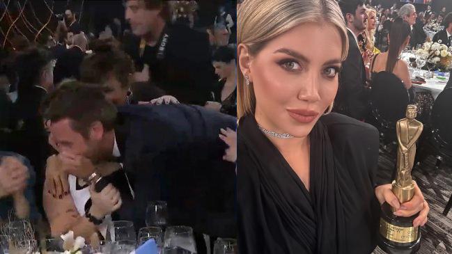 Reacción de Benjamín Vicuña cuando Nara gana premio Martín Fierro