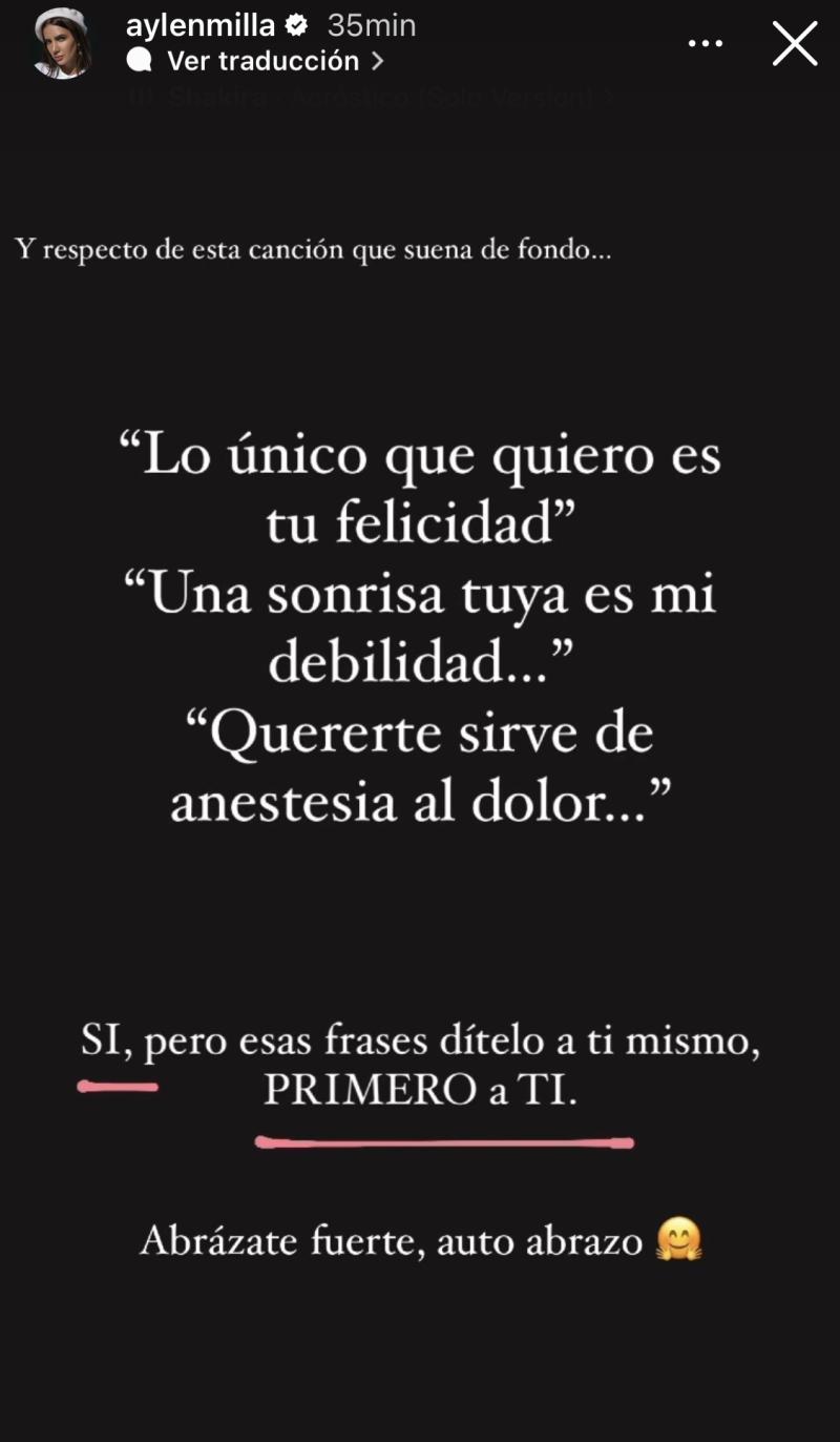 Aylén Milla - Historia de Instagram