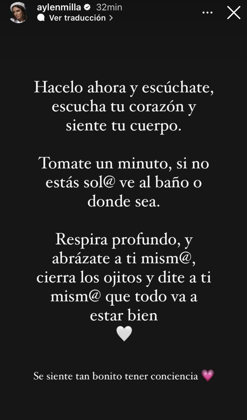 Aylén Milla - Historia de Instagram