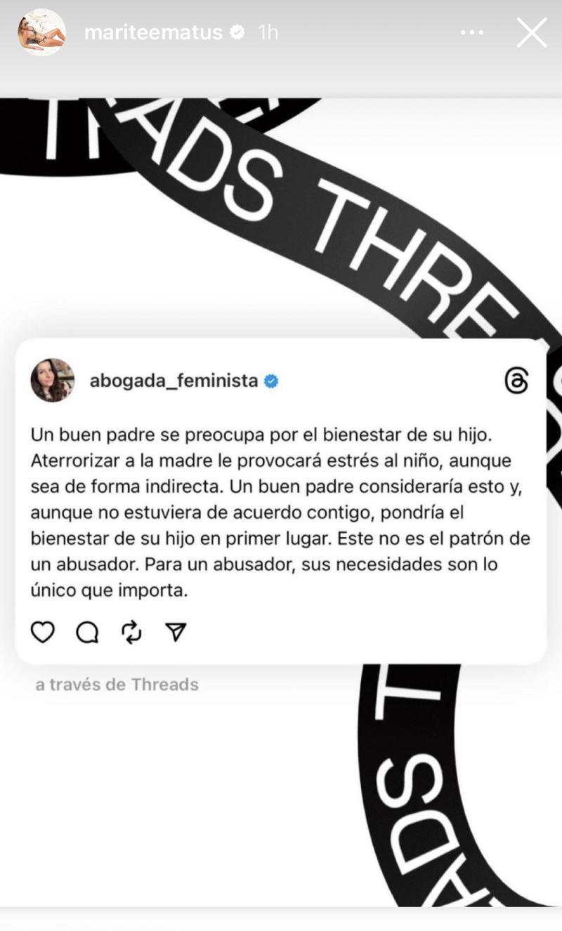 Marité Matus vuelve a lanzar indirecta en redes sociales